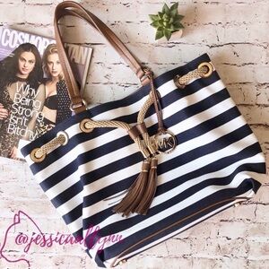 Michael Kors | Striped marina tote bag rope navy